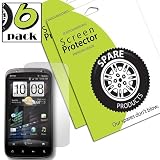 Spare Products (6 Pack) of HTC Pyramid Screen Protectors (CLEAR)