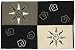Embroidered Chenille 100% Cotton Black and White Rug 2 X 3