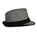 511Dv62DtSL. AA75  HERRINGBONE BLACK WHITE FEDORA W/TRIM