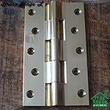 シンプルな形で高級感のある真鍮のアンティーク長蝶番 Brass Hinge Gold （L） hi215p