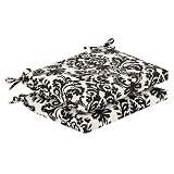 Outdoor Patio Black/White Outdoor Dining Cushion