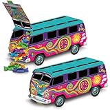 Beistle 57326 1-Pack 60's Bus Centerpiece, 9-3/4-Inch