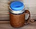 Mason Jar Lifestyle Silicone Drinking Lid for Wide Mouth Mason, Ball, Canning Jars (Blue)
