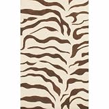 Zebra Print Area Rugs Animal Skin 4x6 Brown Ivory