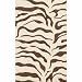 Zebra Print Area Rugs Animal Skin 4x6 Brown Ivory