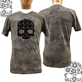 HYDROGEN ハイドロゲン【LEON雑誌掲載 正規品】2012SS新作 メンズ Tシャツ モノグラム スカル コットン(綿)カーキ(深緑) カモフラ(迷彩) S/M/L モノグラム