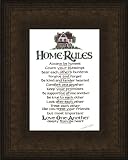 Home Rules - Framed Inspirational Gift - 6 1/2 X 8 1/2
