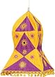 ShalinCraft Lampshades Multicolored Applique Embroidered Fabric Indian-Style (clamp378)