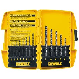 DeWalt DW1163 13 Piece Black Oxide Split Point Twist Drill Bit Assortment by DeWalt