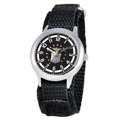 eWatchFactory Kids' W000174 Air Force Stainless Steel Time Teacher Watch