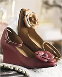 Ankle-strap leather wedge
