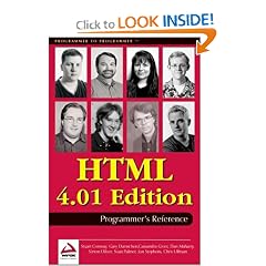 HTML 4.01 Programmer's Reference