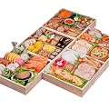 板前魂 鮑入り五段重 和洋風おせち料理 桐重箱 全45品プレゼント4品