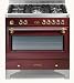 Fratelli Onofri Burgundy Freestanding Dual Fuel Range FRRYC905SBUBR