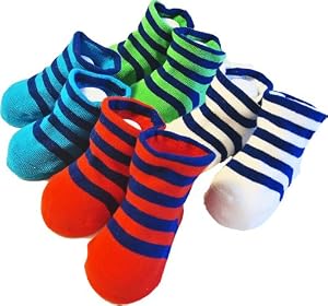 Baberoo Organic Cotton Socks for 0-12 Months - Nautical Stripes