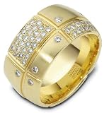 12mm modern diamond wedding band ring (0.63cts diamonds Platinum)
