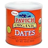 Pavich Organic Dates, 10-Ounce Canister (Pack of 4)
