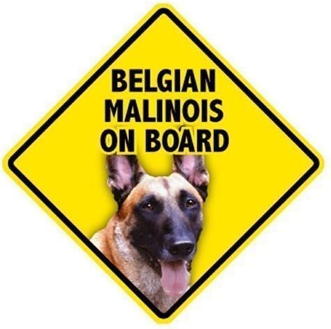 Belgian Malinois On Board Home & Car Window Swinger Sign by Scandical
