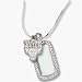 Chicago Bulls 3/8 Logo on Sterling Silver Mini Dog Tag Necklace