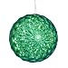 Green LED Lighted Hanging Crystal Sphere Ball Outdoor Christmas Decoration 6"