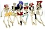 Season's Designs 16-Inch Hanging Skeleton 6-Pack