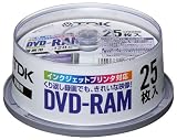 TDK DVD-RAM録画用 2-3倍速対応ノンカートリッジ120分ホワイトプリンタブル ポットケース入り25枚パック [DVD-RAM120PWX25PK]