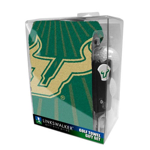 South Florida Bulls Ncaa Jacquard Golf Towel Gift Pack W/ Balls Repair Tool Marker