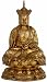 Japanese Buddha with Five Dhyani Buddhas Crown - Brass Sculpture