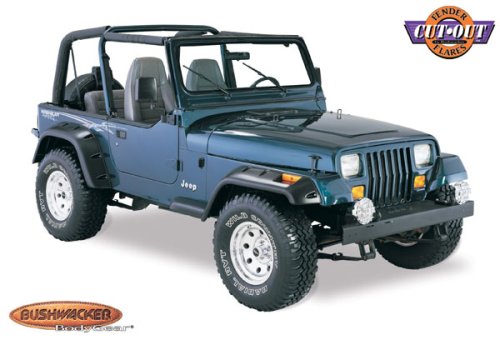 Bushwacker Cut-Out Fender Flares, Set of 4, for the 1990 Jeep Wrangler