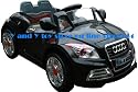 Kid's Ride On Audi TT Black, Reachargeable Battery, 4 Ways Remote Control, MP3 Audio Input
