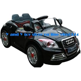 Kid's Ride On Audi TT Black, Reachargeable Battery, 4 Ways Remote Control, MP3 Audio Input