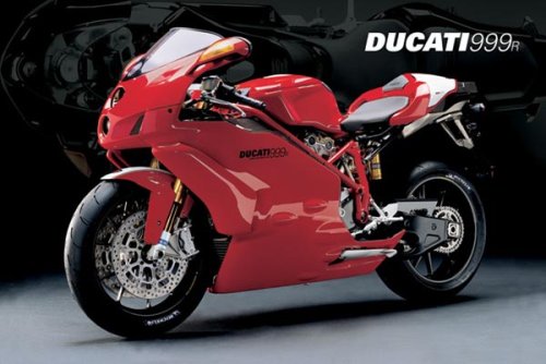 Ducati (Red 999R) Art Poster Print - 24