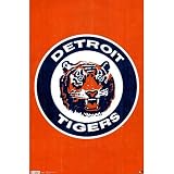 (22x34) Detroit Tigers Retro Logo Sports Poster Print