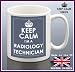 Keep calm I'm a RADIOLOGY TECHNICIAN Blue - ceramic mug - unique and easy gift idea - Microve and dishwasher safe