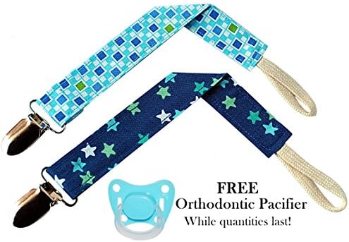 2 Pack of Pacifier Clips - Great For Holding Teething Rings, Pacifiers, Toys, Blankets, Baby Bibs and Makes For an Awesome Baby Shower Gift.