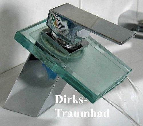 ELEGANTE WASSERFALL ARMATUR MIT KLARGLAS