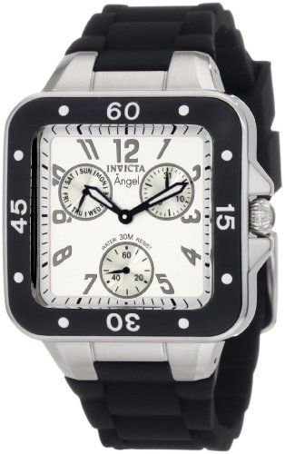Invicta Women's 1305 Angel Collection Multi-Function Black Rubber Watch