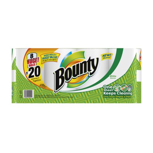 Bounty Huge Roll, White, 8-Rolls [Amazon Frustration-Free Packaging]