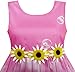 Sunny Fashion Girls Dress Sunflower Bubble Lily Flower Garden Print