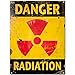 Danger Radiation Steel Sign 12 x 16 Nuclear Warning Vintage Style