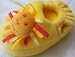 Baby Boy or Girl, 0-6 Months, New Born, Yellow Plush Sun Shoes Booties Slippers, Great for Halloween