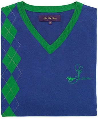 Sea The Stars Men The Master Royal Blue Green Small Sweater