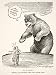 1943 Print World War II Political Cartoon Russia Bear Finland Crutch Cripple Art - Relief Line-block Print