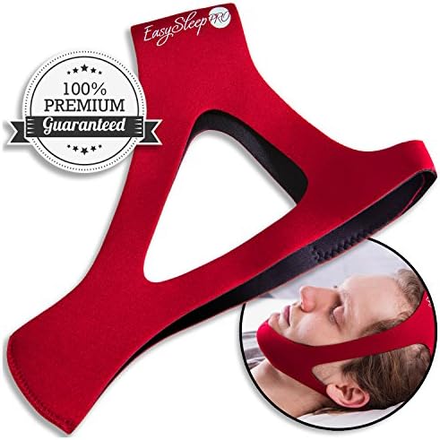 EasySleep Pro Large Adjustable Stop Snoring Chin Strap (Red)