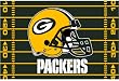 Green Bay Packers Tufted Floor Rug - NFL Football Fan Shop Sports Team Merchandise