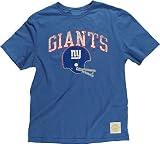 New York Giants Button Hook Slimmer Fit Retro T Shirt By Reebok (M=38)