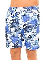 Superdry Short de Baño (Azul / Blanco)