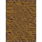 Twilight Stripes and Spots Coffee / Chocolate Contemporary Rug Size: 2'1 x 4'