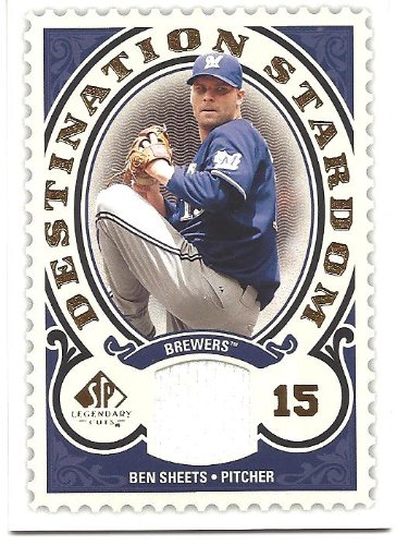 Ben Sheets 2009 SP Legendary Cuts Destination Stardom Memorabilia Jersey Card #DSM-BS Milwaukee Brewers
