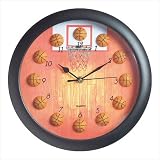 BASKETBALL DESIGN SPORTS KIDS ROOM HANGING WALL CLOCK